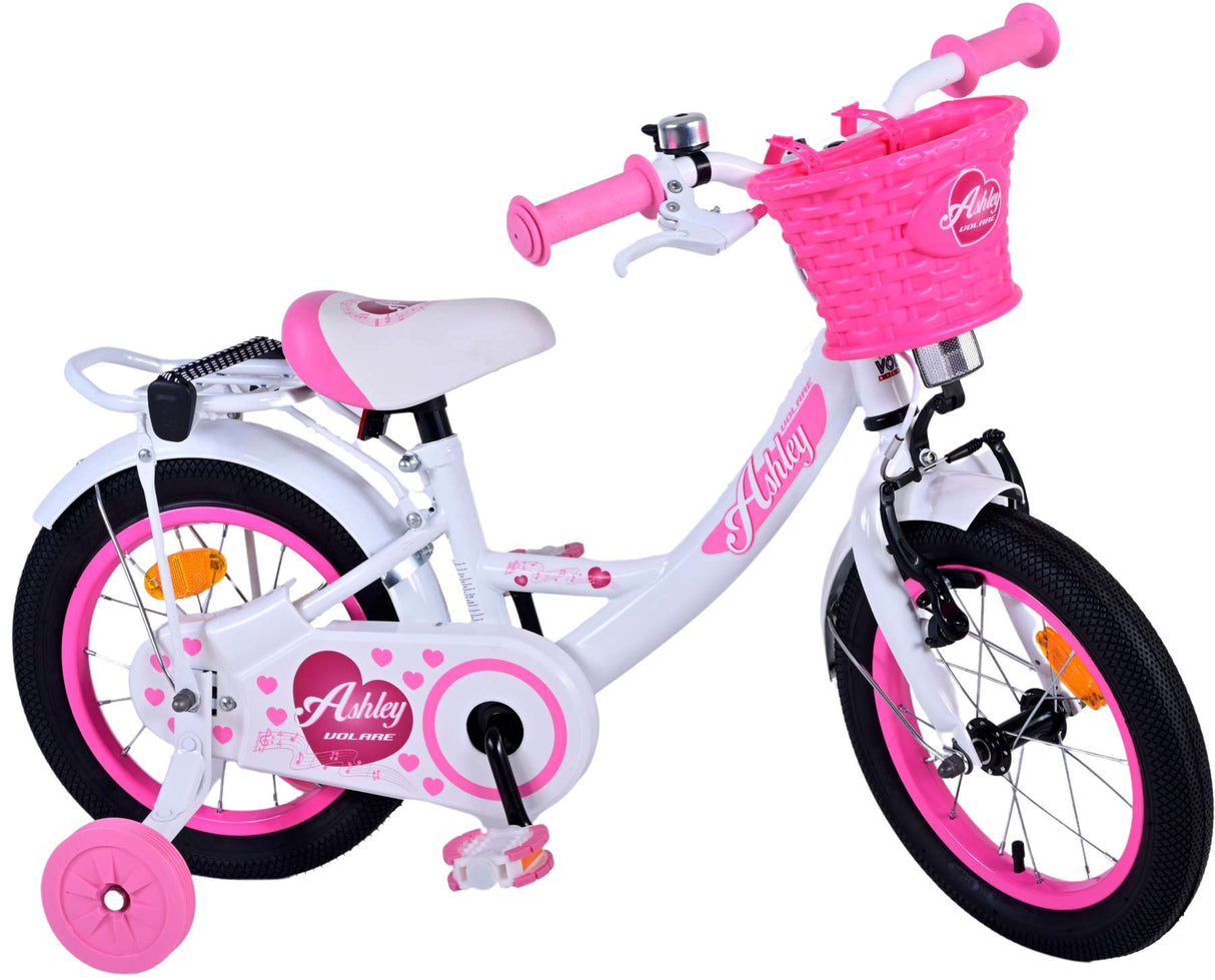 Volare Ashley Children's Bicycle - Girls - 14 tommer - Hvid