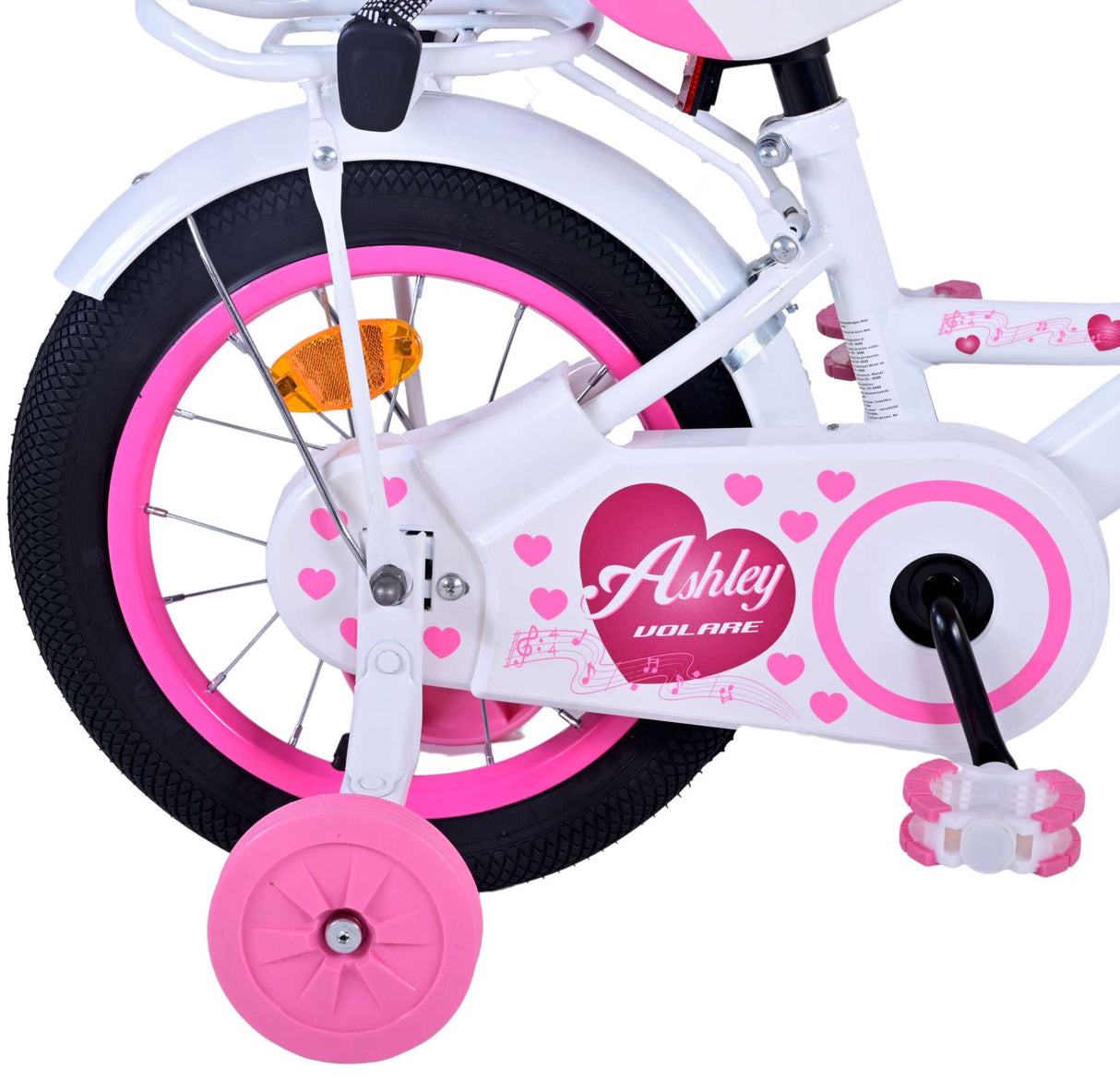 Volare Ashley Children's Bicycle - Girls - 14 tommer - Hvid