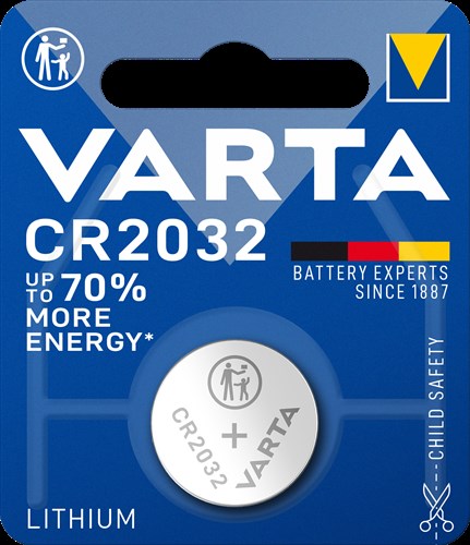 Varta -Knopfzelle Batterie CR2032 Lithium 3V