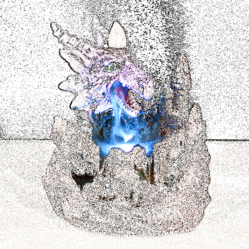 Purple dragon led backflow incense holder