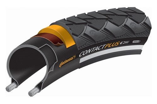 Continental Contact Plus - City bike band 28x1.60 - Wire band - Black