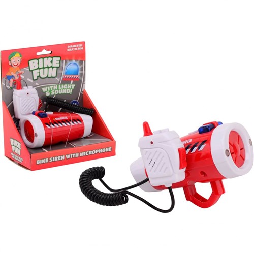 Bike fun siren flashing light fire brigade with microphone