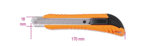 Beta, beta beta snap-off knife with 5 spare blades