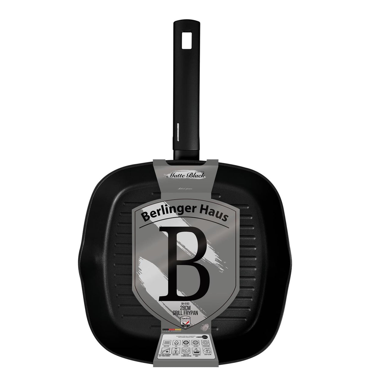 Berlingerhaus grillpanne matt sort 28cm