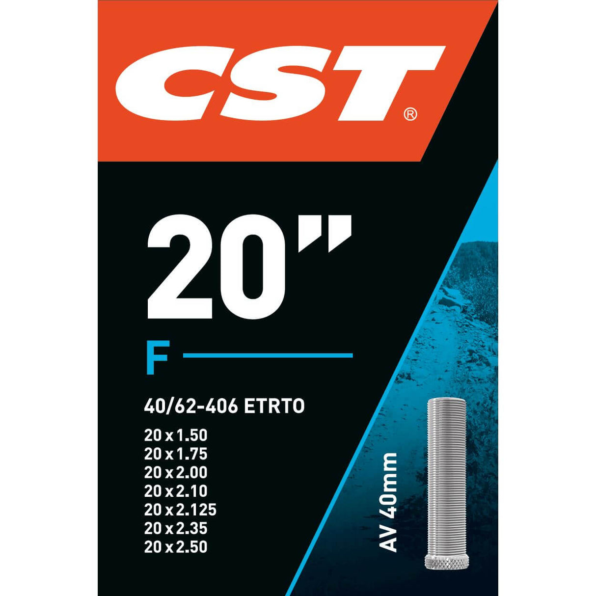 CST inner tube 20 x 1.50-2.50 (40 62-406) AV 40 mm