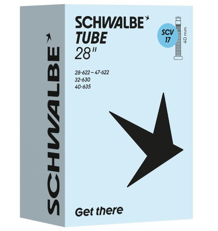 Tubo interno Schwalbe scv17 28 polegadas 28 47-622 635 válvula clik 40mm