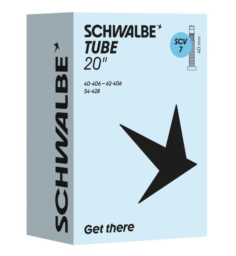 Tubo interno Schwalbe scv7 20 polegadas 40 62-406 válvula clik 40mm