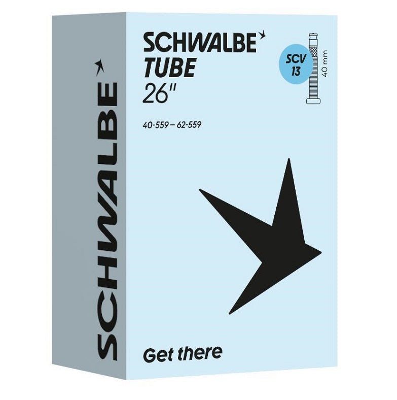Tubo interno Schwalbe scv13 26 polegadas 40 62-559 válvula clik 40mm