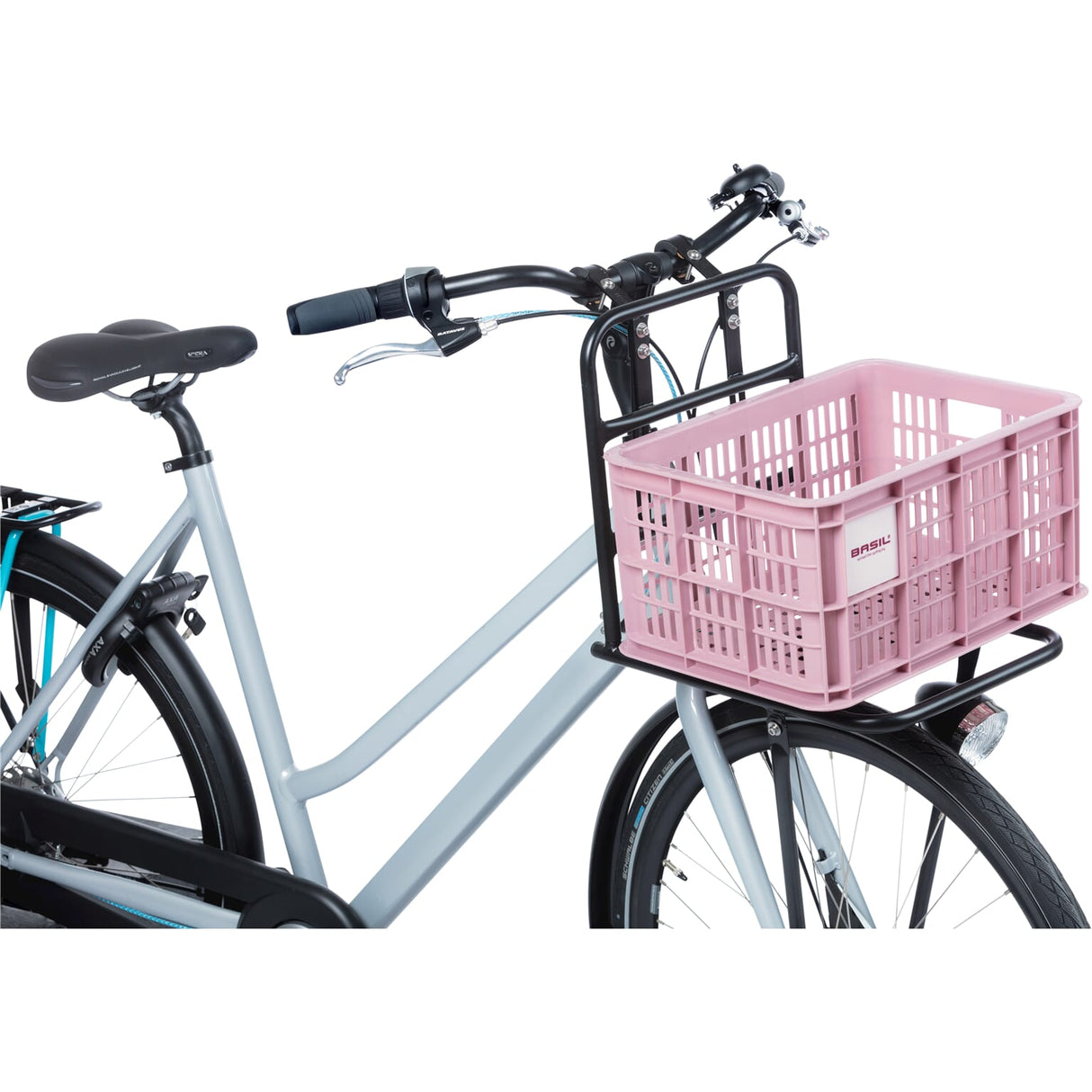 Basil Fietskrat S klein 17.5 liter roze