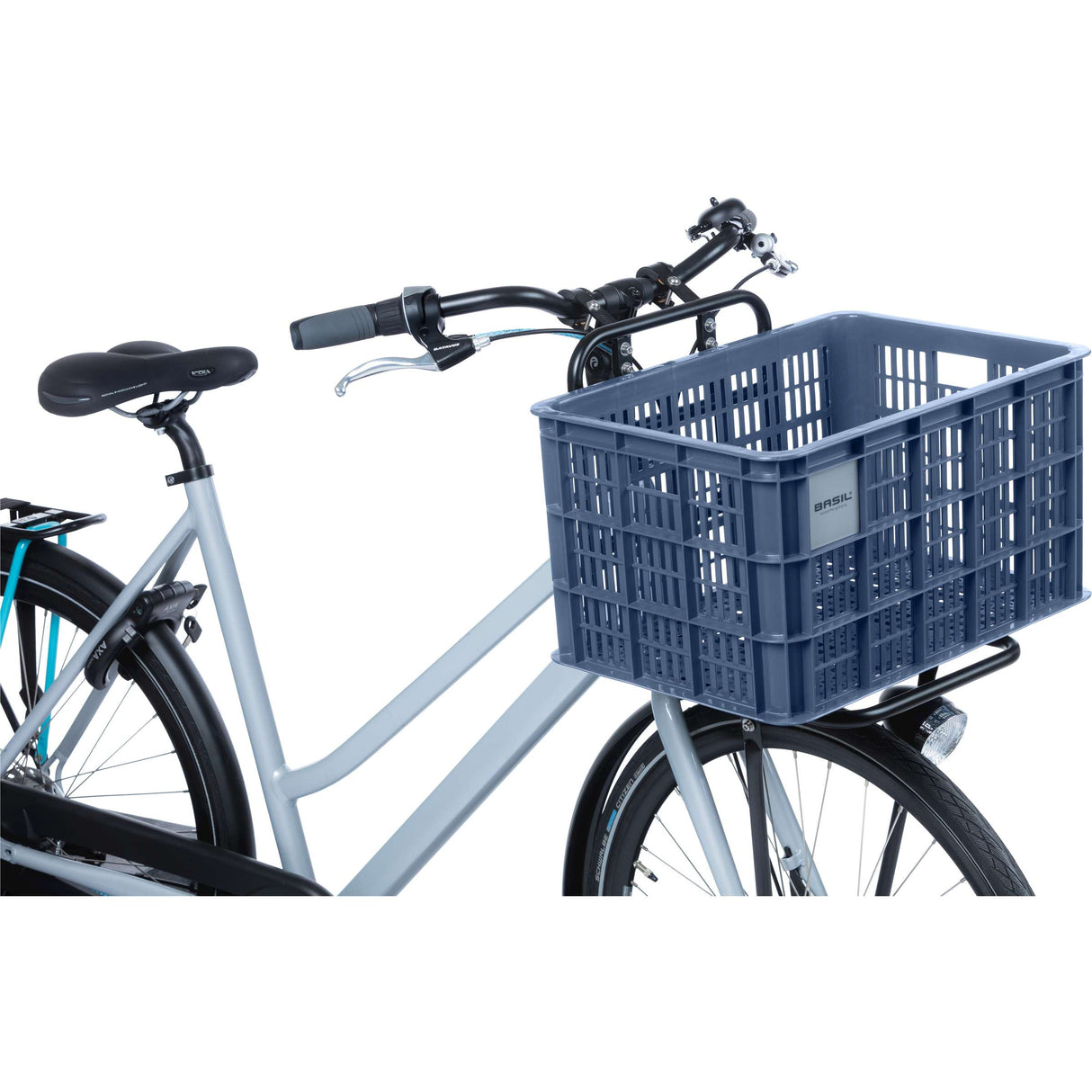 Basil Fietskrat L - Velká - 40 litrů - modrá