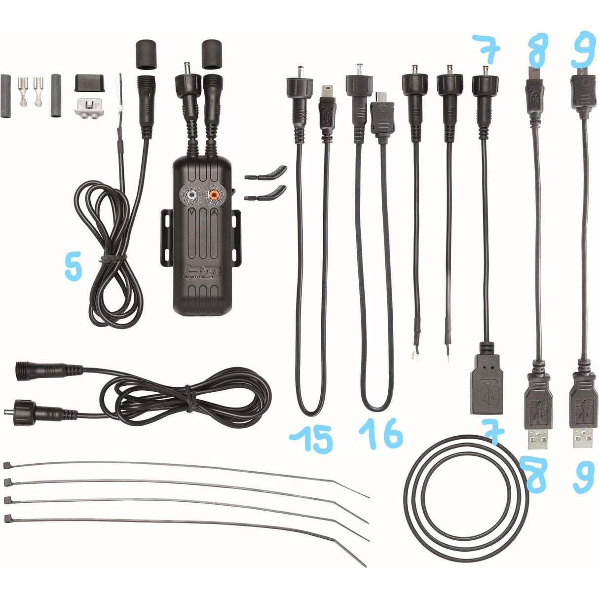 Busch + Müller Cable E-Work NR 15 runda do mini-USB