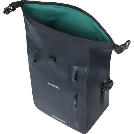 Mála rothar aonair Basil rivo m tarpaulin mik 12-15l 14 x 25 x 38 cm - dubh