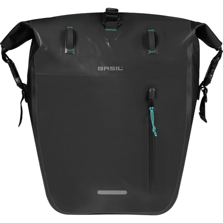 Basil sac de vélo simple rivo l bâche mik 25-31l 14 x 28 x 43 cm - noir