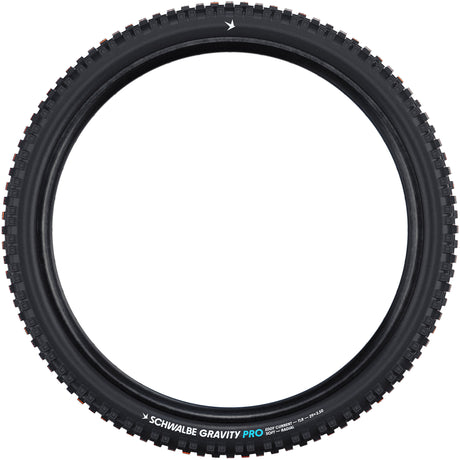 Schwalbe virvelstrøm bak - tle - addix soft - super gravity - 27,5x2,60 - svart
