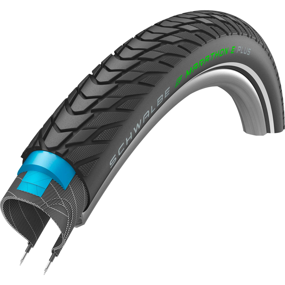 SCHWALBE MARATHON E-plus Linea di prestazione 28 x 2,00 50-622 mm-nero con riflesso