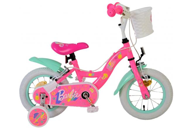 Dětky Barbie Children's Bike Girls 12 palcové růžové dvě ruční brzdy