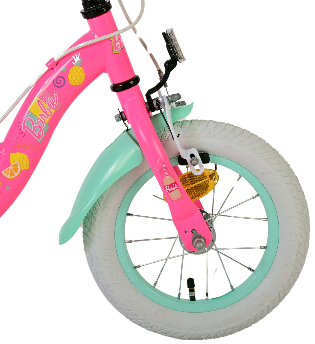 Dětky Barbie Children's Bike Girls 12 palcové růžové dvě ruční brzdy