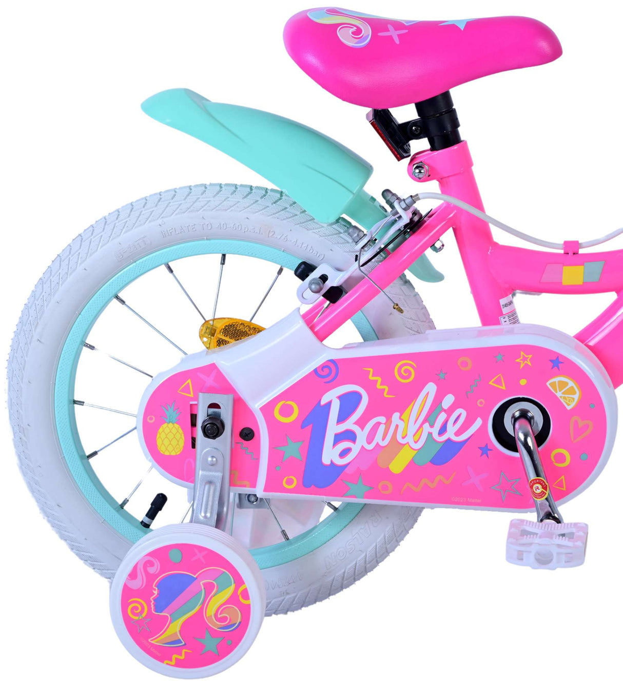 Barbie Kinderfiets Meisjes 14 inch Roze Twee handremmen