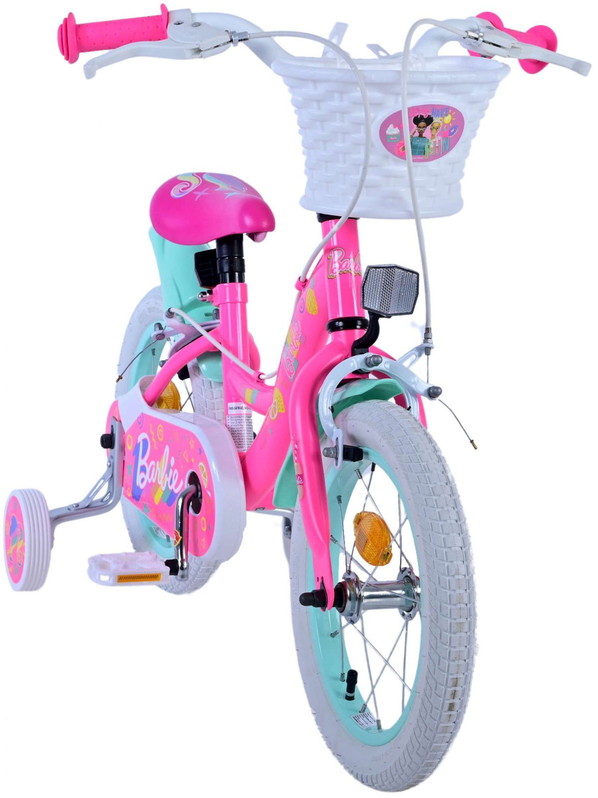 Barbie Children's Bike Girls 14 Inch Pink Two Hand brakes