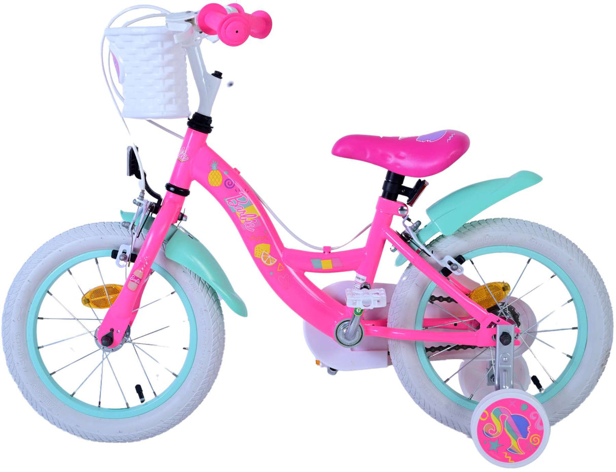 Barbie Children's Bike Girls 14 tommers rosa to håndbremser