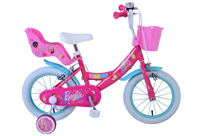 Barbie Kanner vum Barbie's Bike Meedercher 14 Zoll rosa zwee Handbremsen