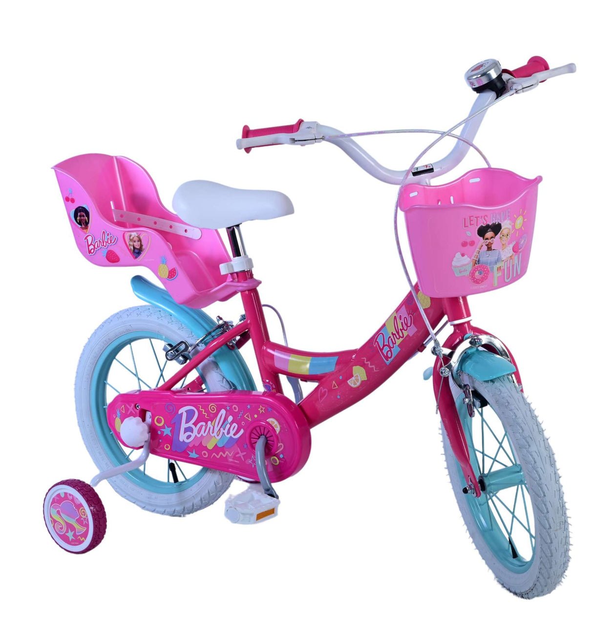 Barbie Kinderfiets Meisjes 14 inch Roze Twee handremmen