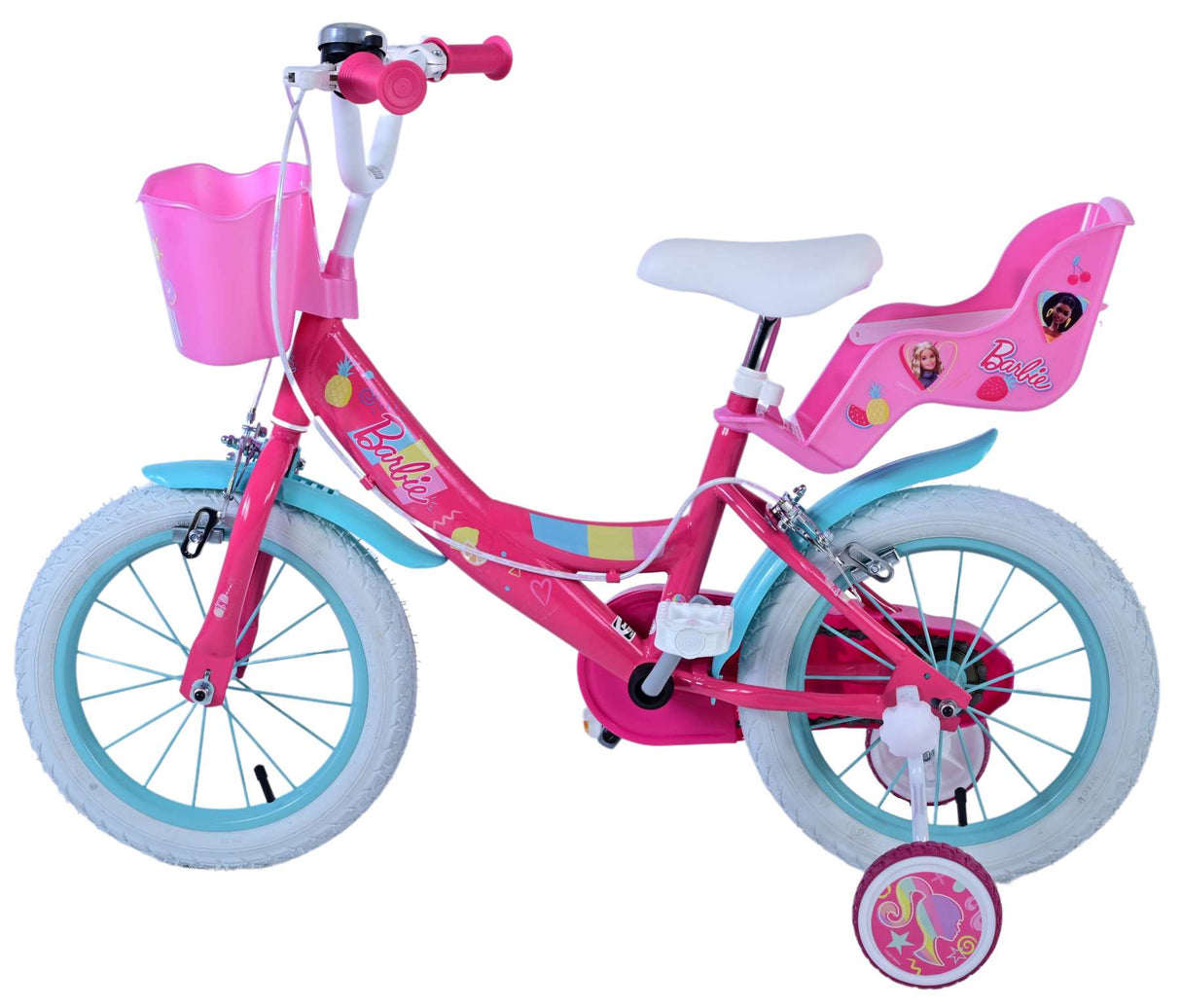 Barbie Children's Bike Girls de 14 pulgadas Pink dos frenos de mano