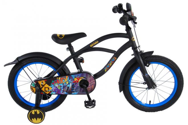 Barncykel 16 tum Batman - svart