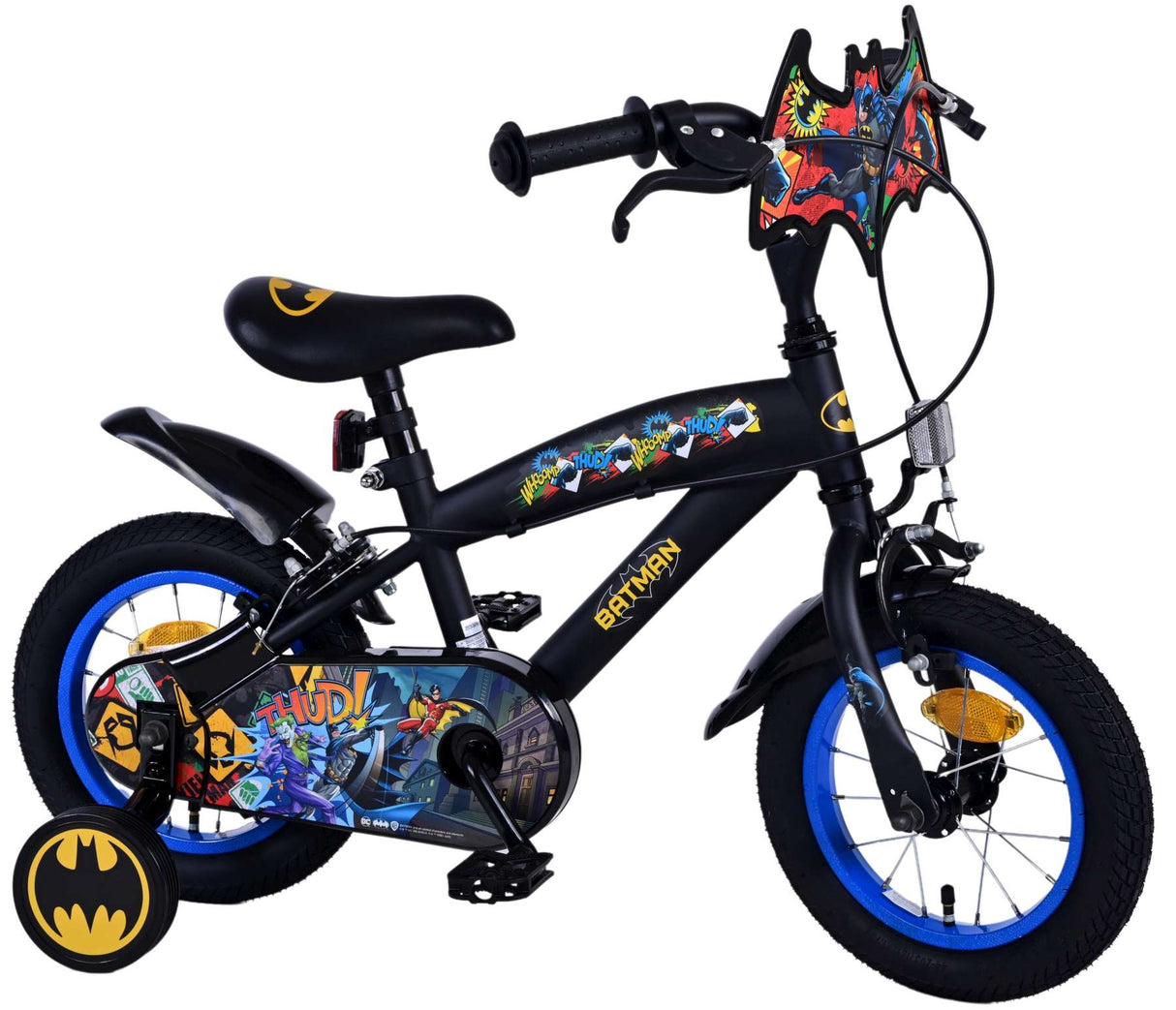 Batman Children's Bike Boys 12 palcové černé dva ruční brzdy