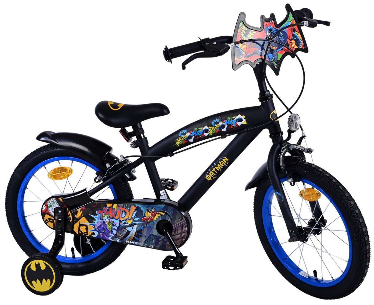 Batman Children's Bike Boys da 16 pollici Nero Freni a due mani