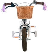 Volare blomma barn cykel flickor 12 tum vit