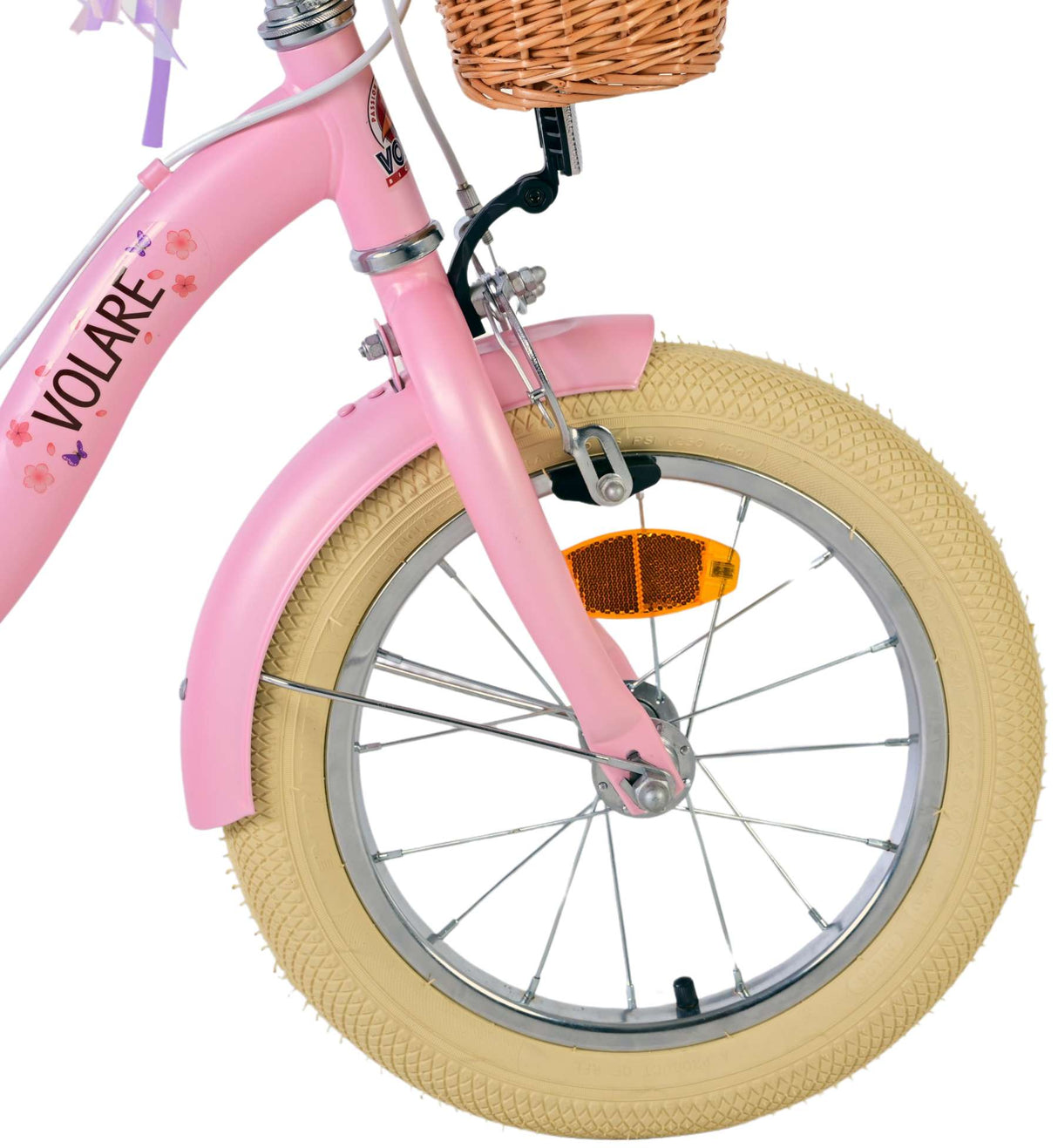 Volare Blossom Kinderfiets Meisjes 14 inch Roze Twee Handremmen