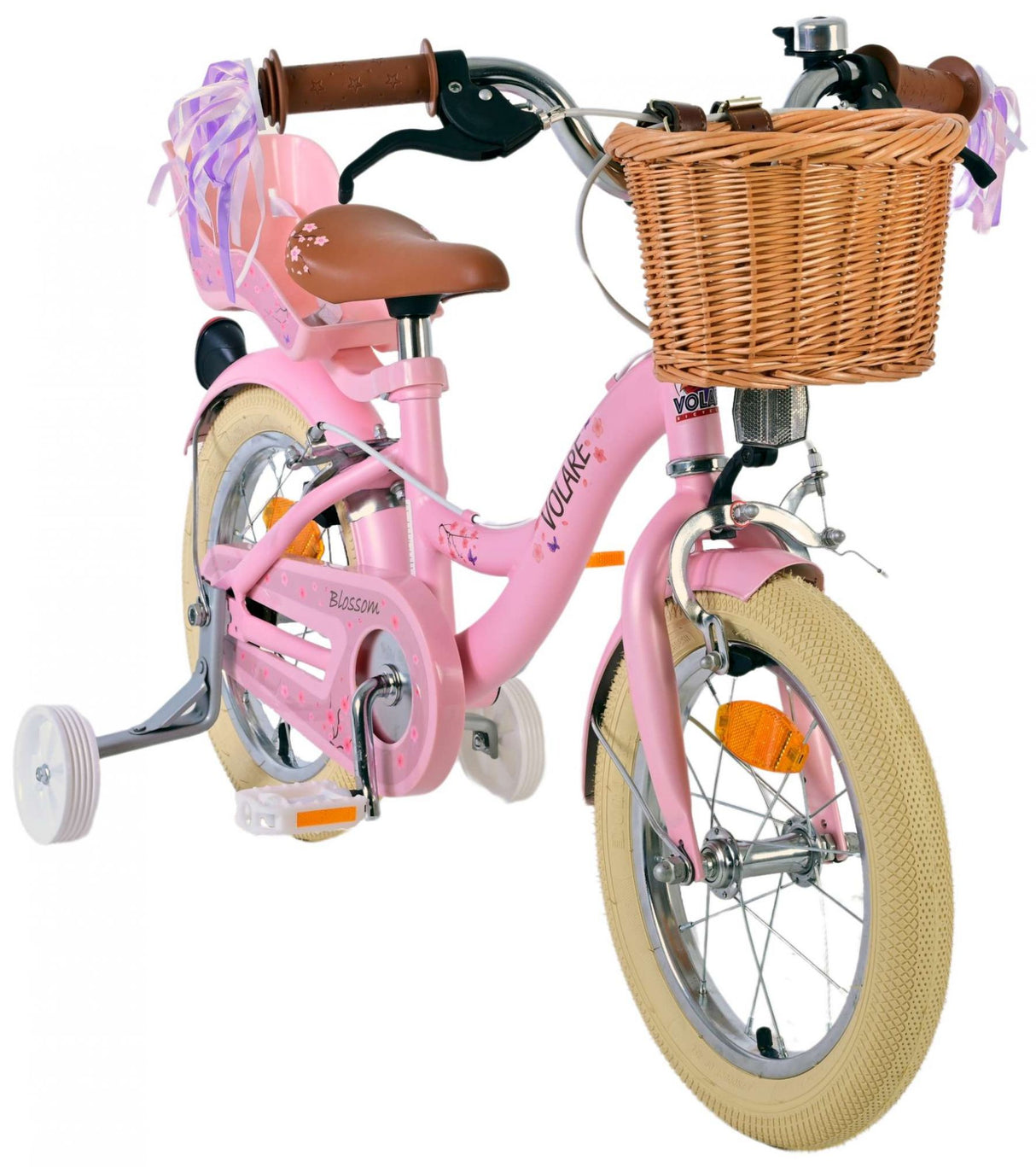 Volare Blossom Kinderfiets Meisjes 14 inch Roze Twee Handremmen