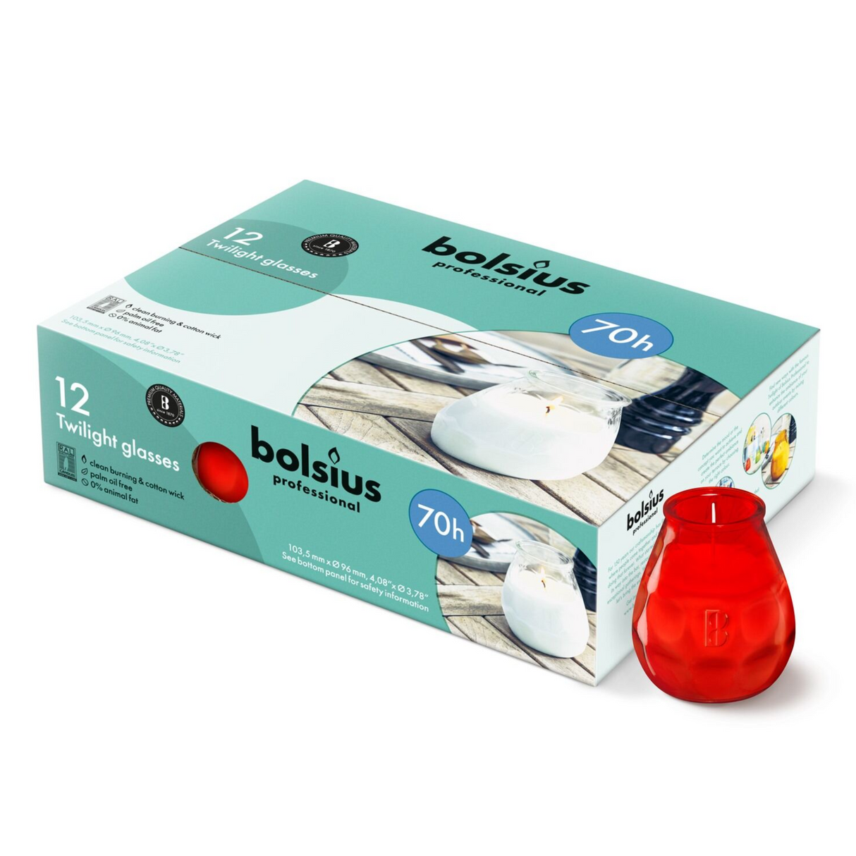 Bolsius twilight red (12 kusů)