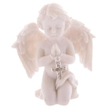 Cherub with bling cross