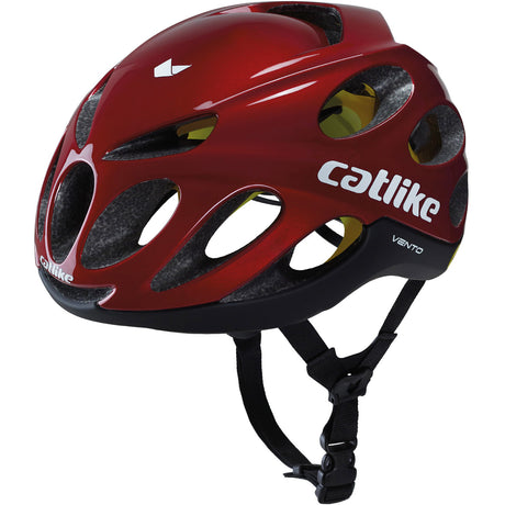 Kočičí závodní helma Vento Mips vel. S 52-54cm červená metalíza