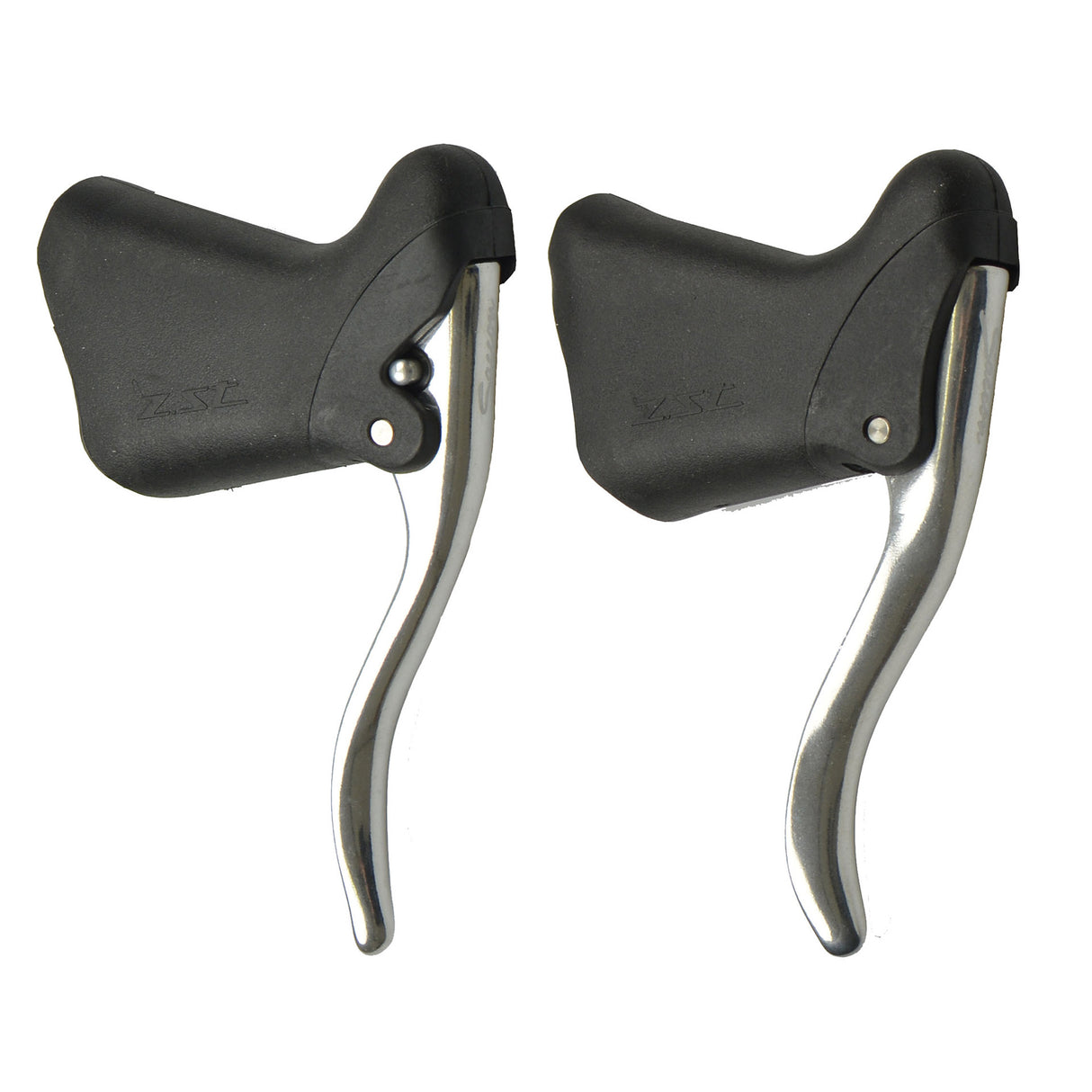 Brake handle set Race 3-Finger Silver Black 2-piece