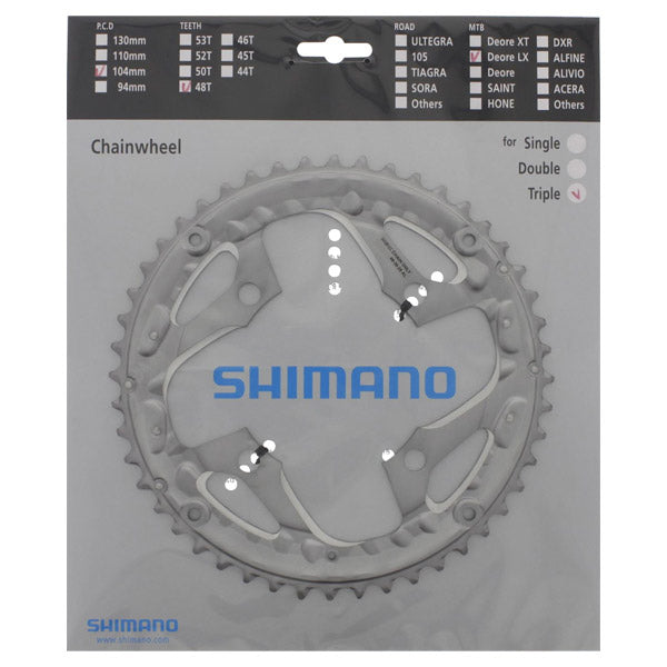 Shimano Shim. Kettenblatt Deore LX 10V FC-T761 Y1NJ98120 Silber 48T