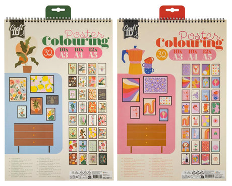 Craft id poster kleurboek op a3, a4 en a5 formaat