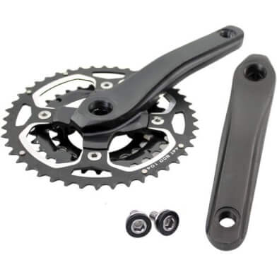 Fm628 crankset alu cnc 44 32 22 -1 mm 170 mm mat zwart