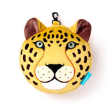 Relaxeazzz leopard rund resekudde sovmask