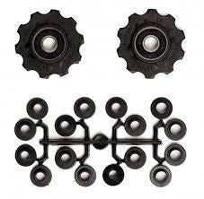 Derailleur hjul 10 tenner 8s svarte 2 stykker