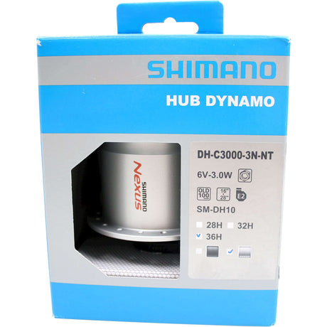 „Shimano Dynamo NAF 100 36 Silver DH-C3000 6V 3.0W“ veržlė