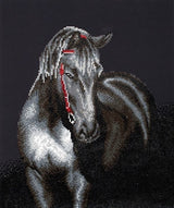 Midnattshingst diamant dotz: 53x42 cm (dd10.012)