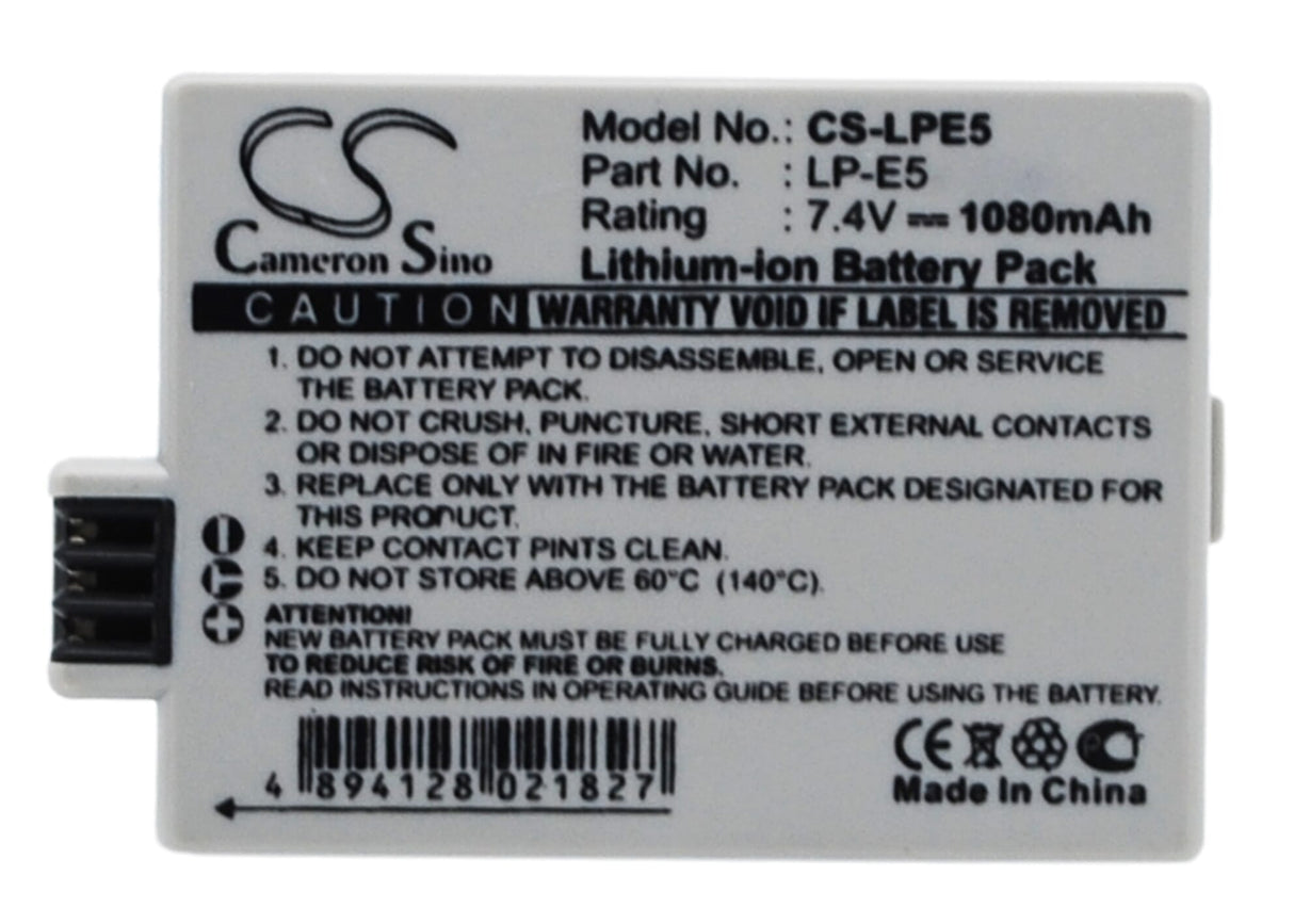 Blu-basic digital camera battery 7.4v 1080mah li-ion for canon