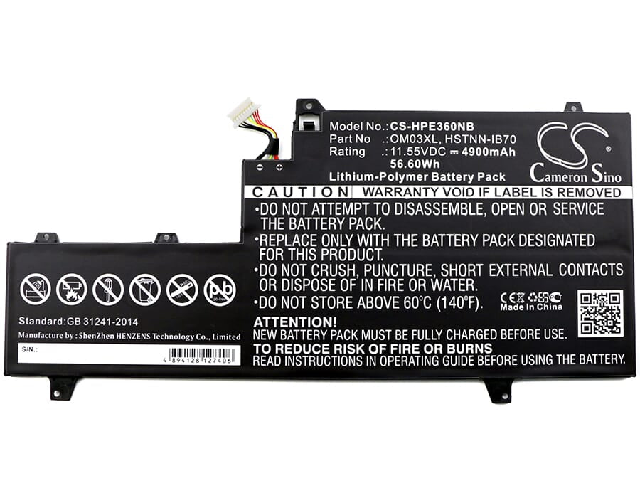 Erstatning Laptop Battery 4900mAh