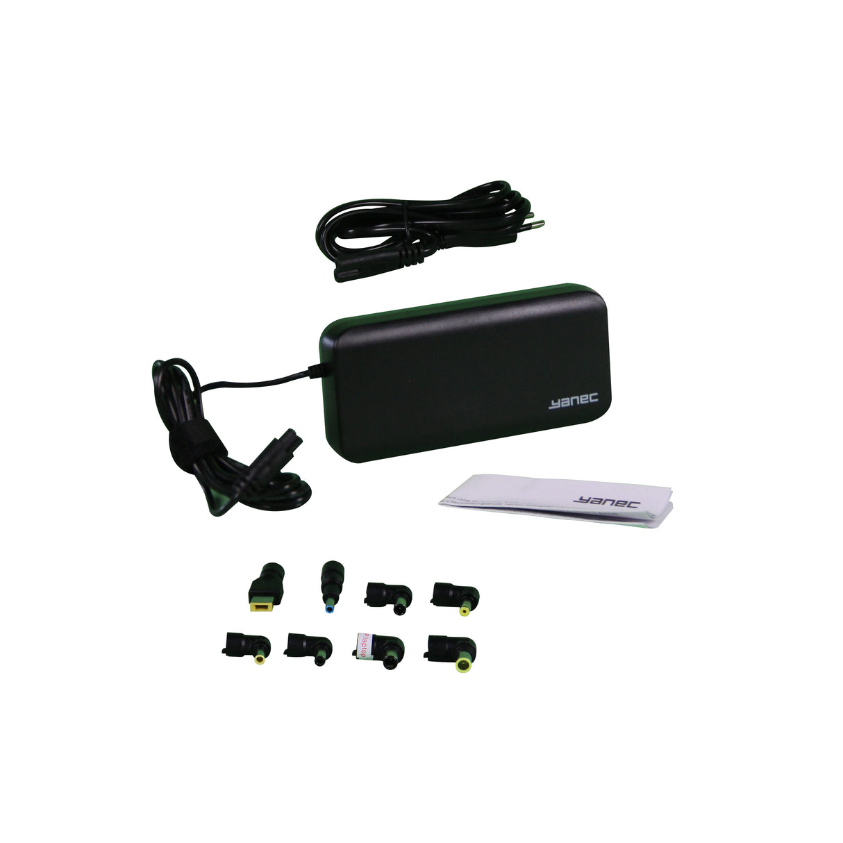 Universal Yanec Universal notebook AC adaptér 90W s 8 tipy - černý