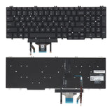 Dell laptop keyboard qwerty us + backlit