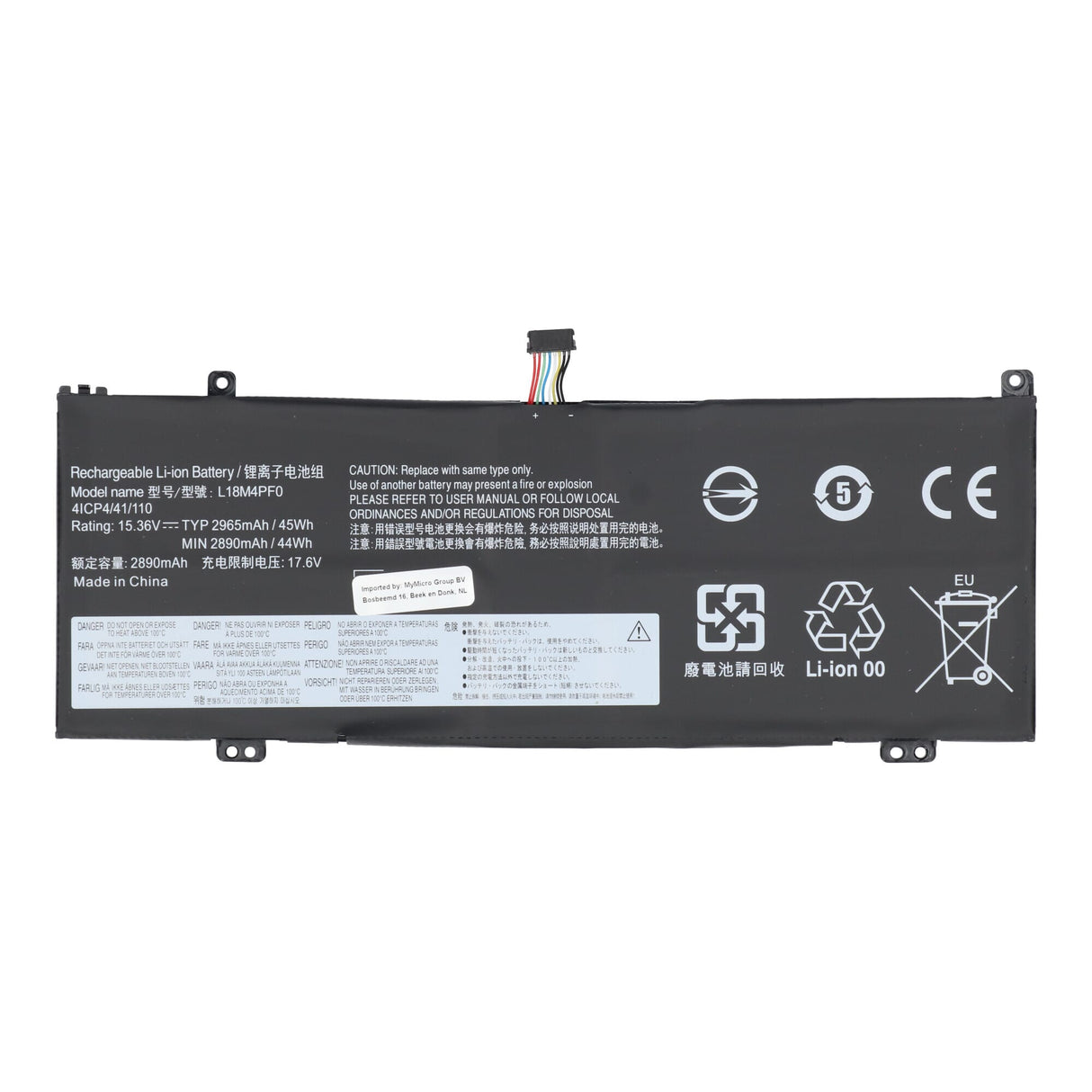 Erstatning Laptop Battery 2850 mAh