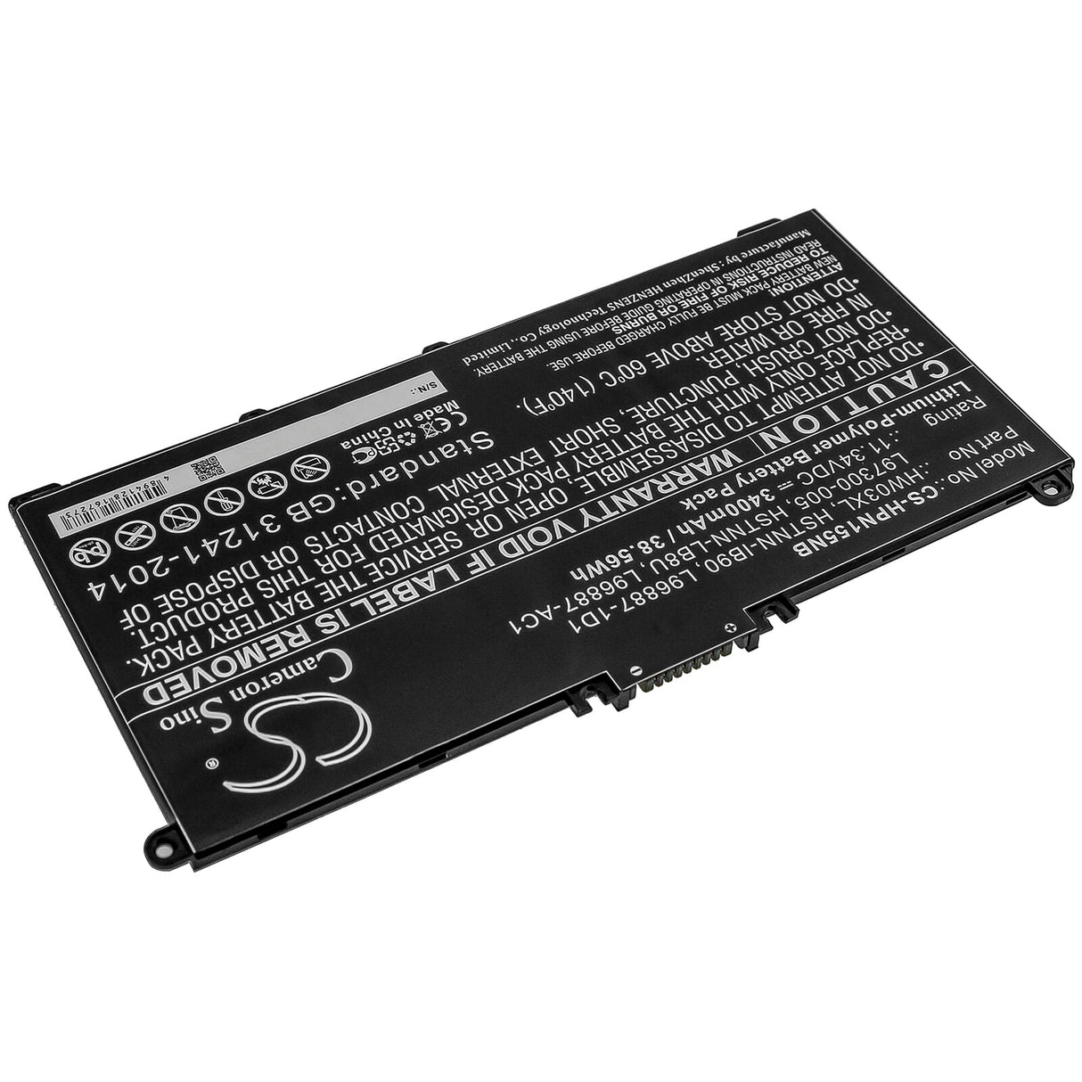 Erstatning Laptop Battery 3400mAh